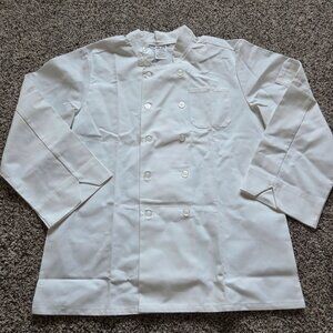 Cintas Men's White Chef's Coat Size Med Jacket Uniform Pockets New NWOT